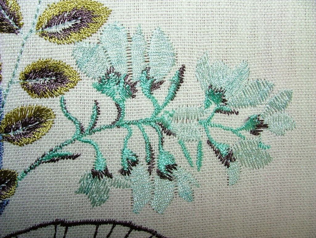 9 Metres Serengeti Marine Embroidered Curtain Cushion Upholstery Fabric RRP £585