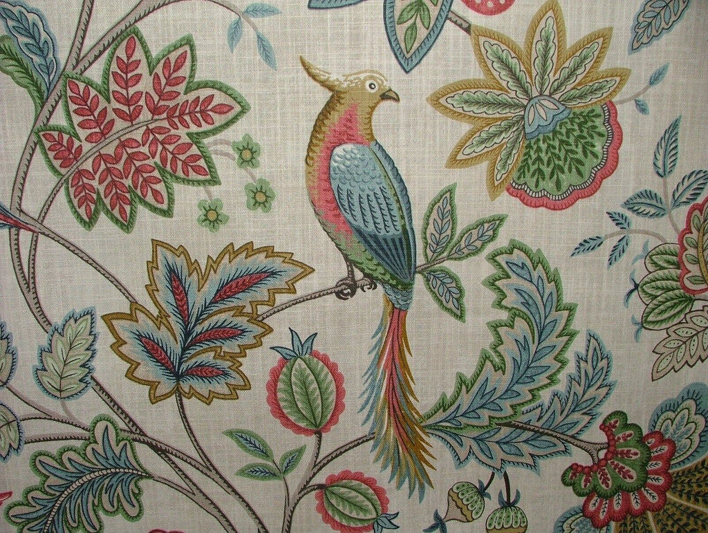 Chanterelle Chintz Ornate Bird Floral Cotton Curtain Upholstery Cushion Fabric