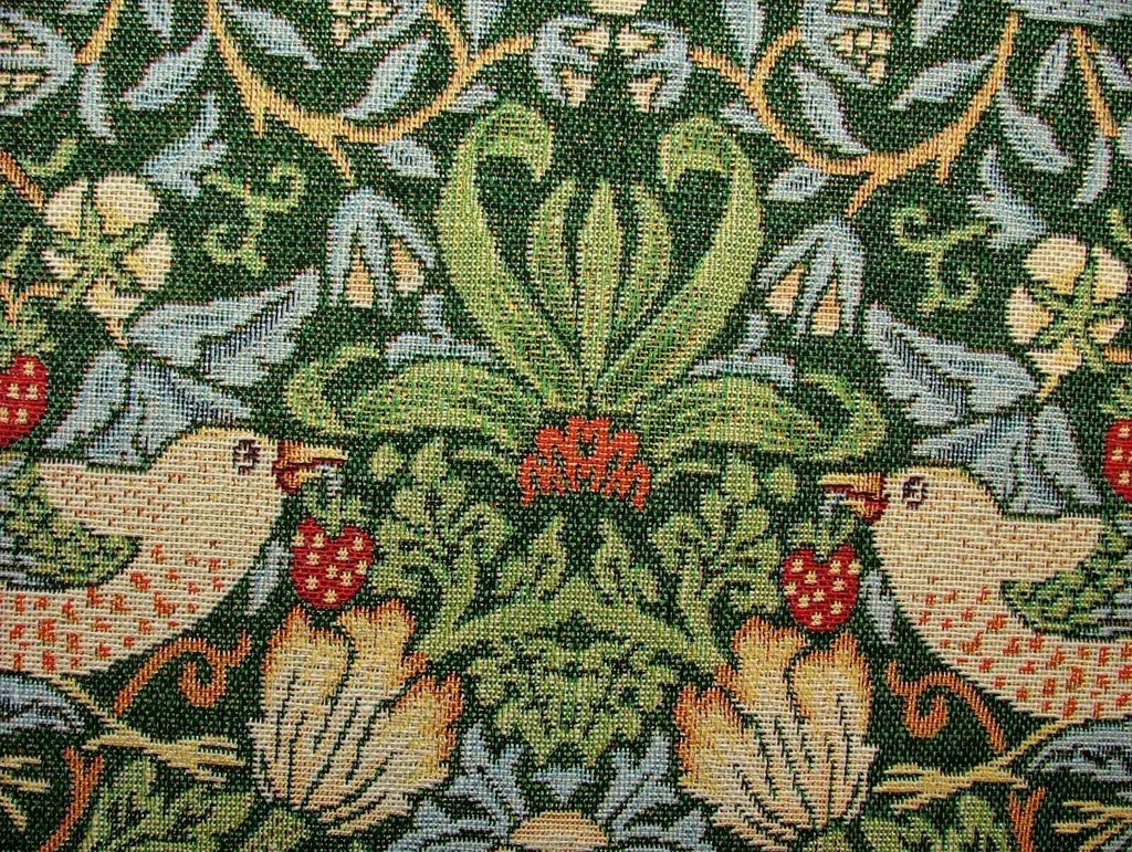 William Morris Strawberry Thief Tapestry Curtain Upholstery Cushion Fabric