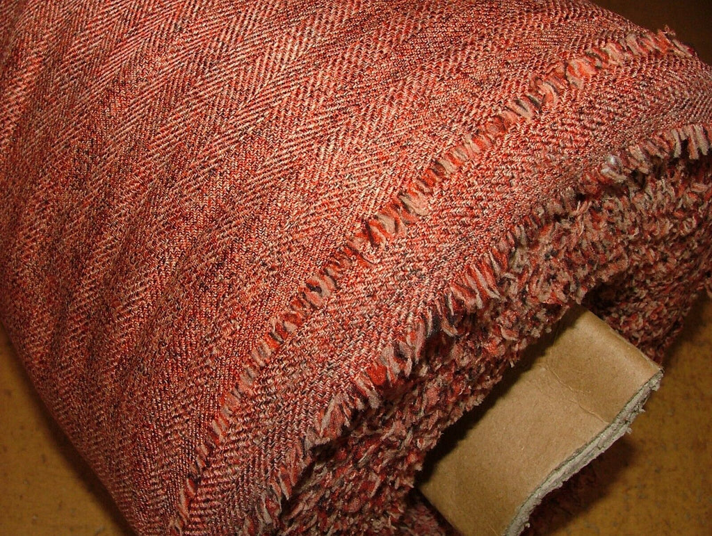25 Metres Ginger Spice Herringbone Fabric Curtain Cushion Upholstery Multi Use