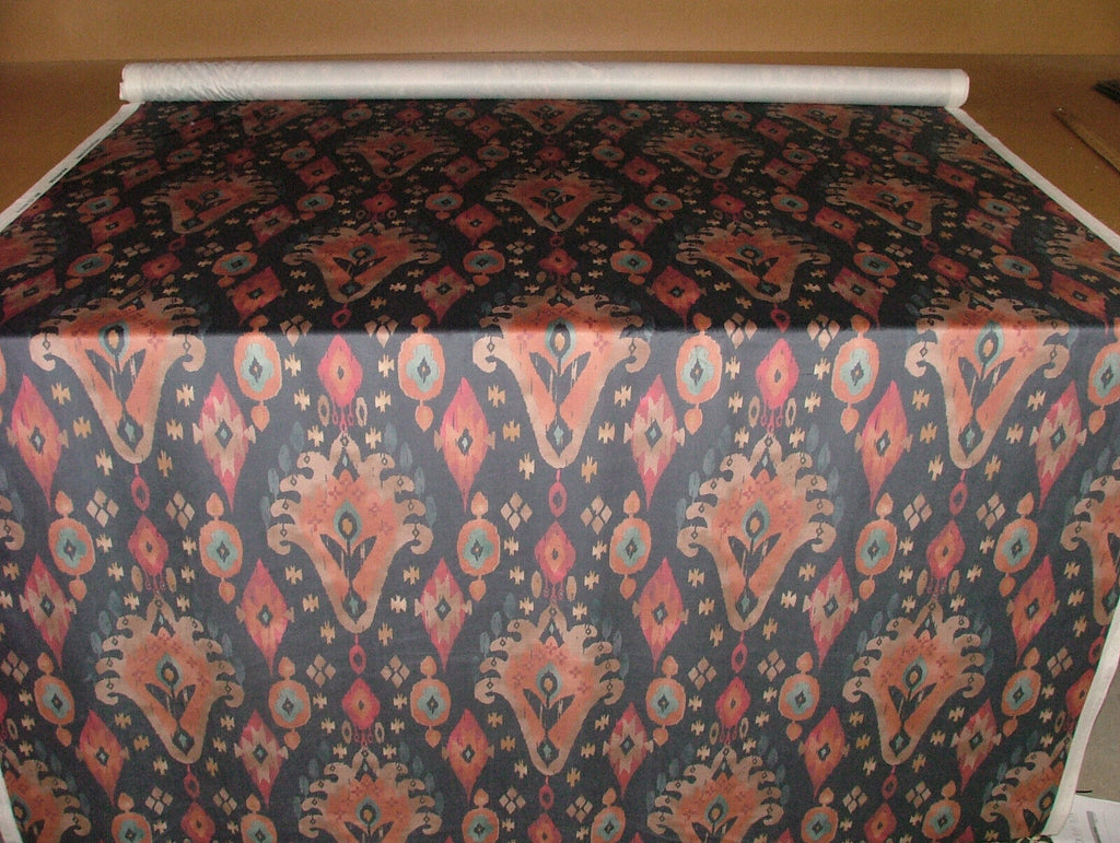 2.6 Metres iLiv Kasbah Ink Ikat Velvet Fabric Cushion Curtain Upholstery