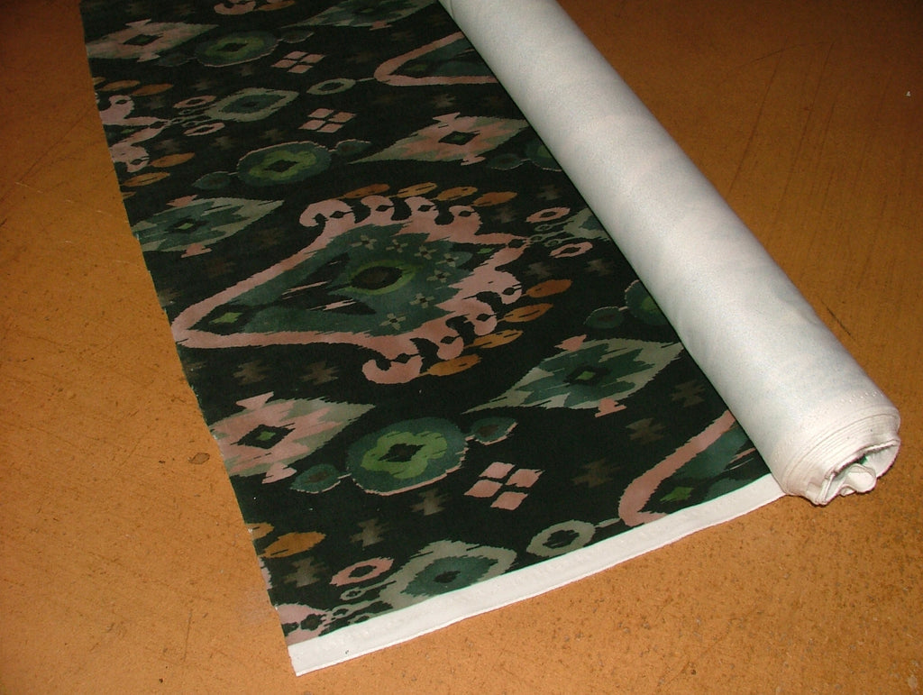 0.9 Metres iLiv Kasbah Forest Ikat Velvet Fabric Cushion Curtain Upholstery7