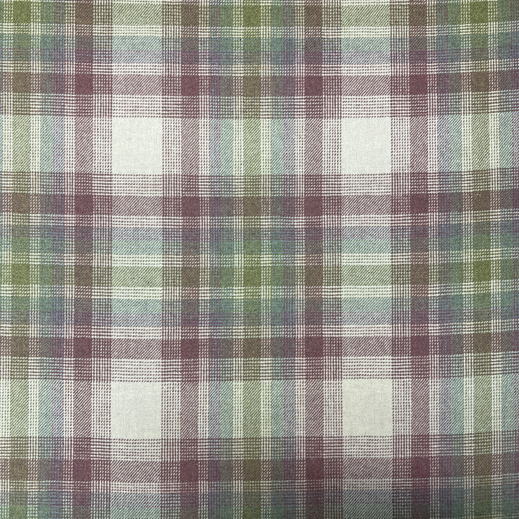 1.9 Metres iLiv Fair Isle Foxglove Wool Tartan Fabric Curtain Upholstery Cushion8