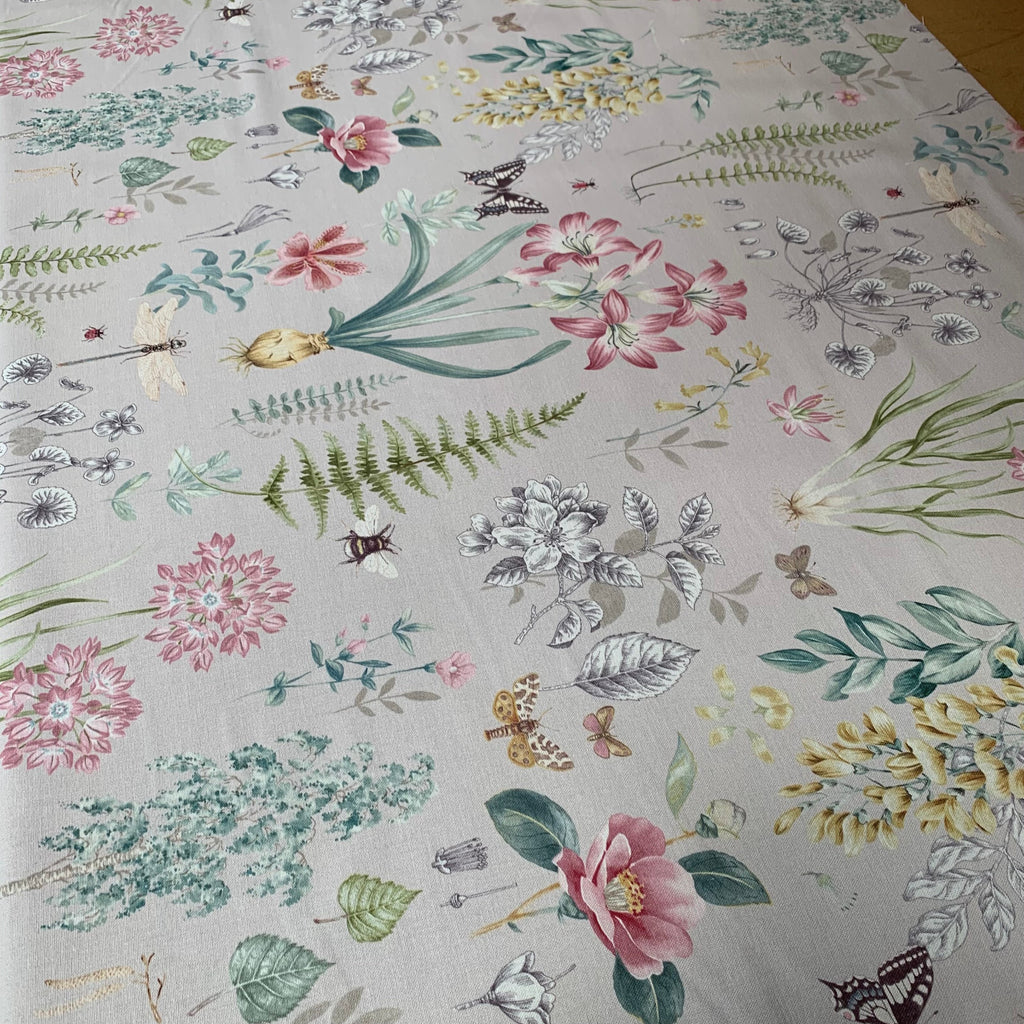 iLiv Cotton Curtain Fabric 3.8 Metres Observatory Orchid Upholstery Cushion2