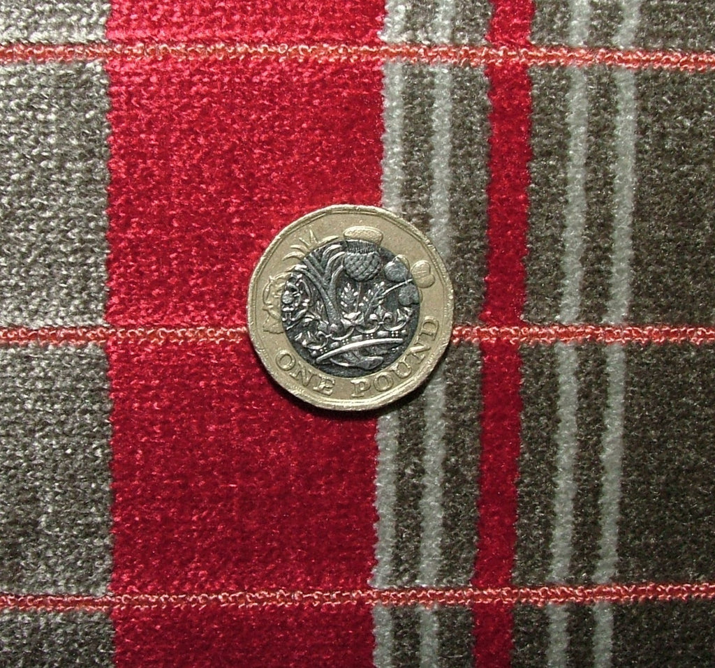 London Underground Upholstery Fabric Southbank Line Ruby RRP £1290.00 - 10 Metre10