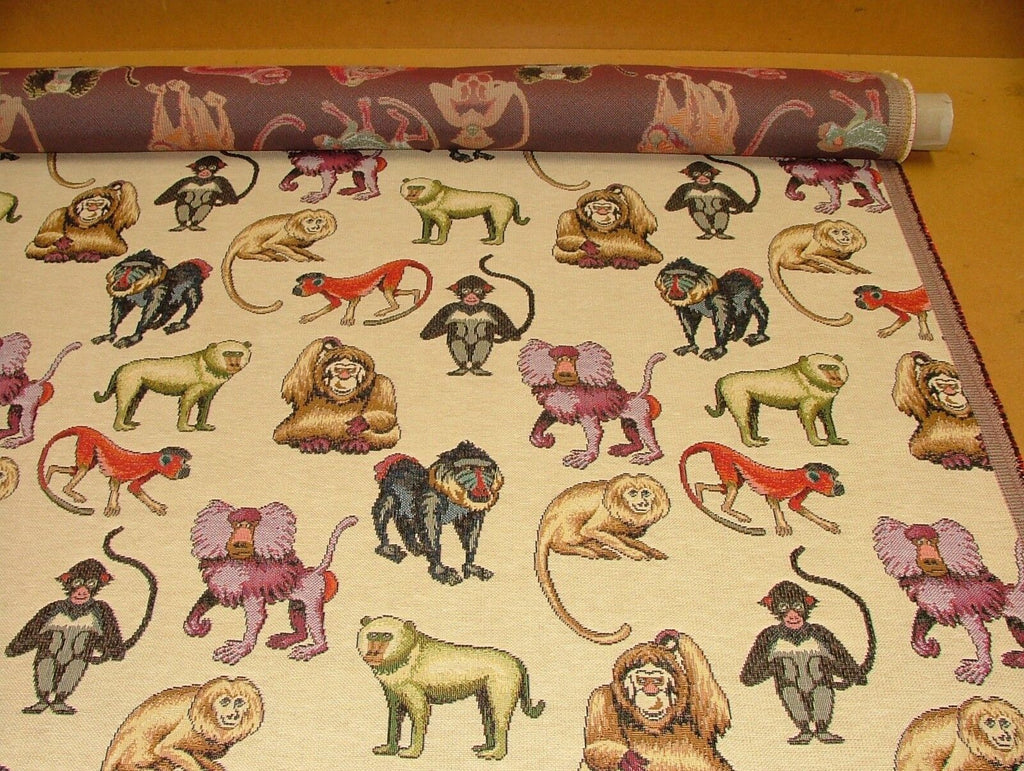 "Animal Tapestry" Designer Fabric Ideal For Upholstery Curtains Cushions Throws