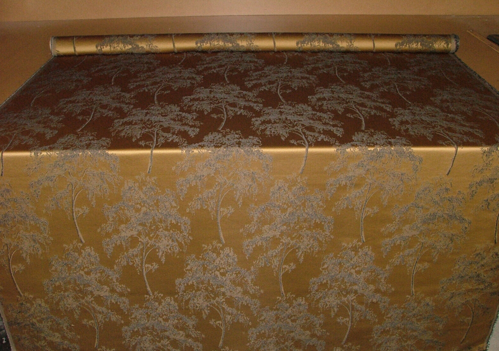 2.8 Metres Imari Gilt Tree Jacquard Curtain Upholstery Cushion Fabric