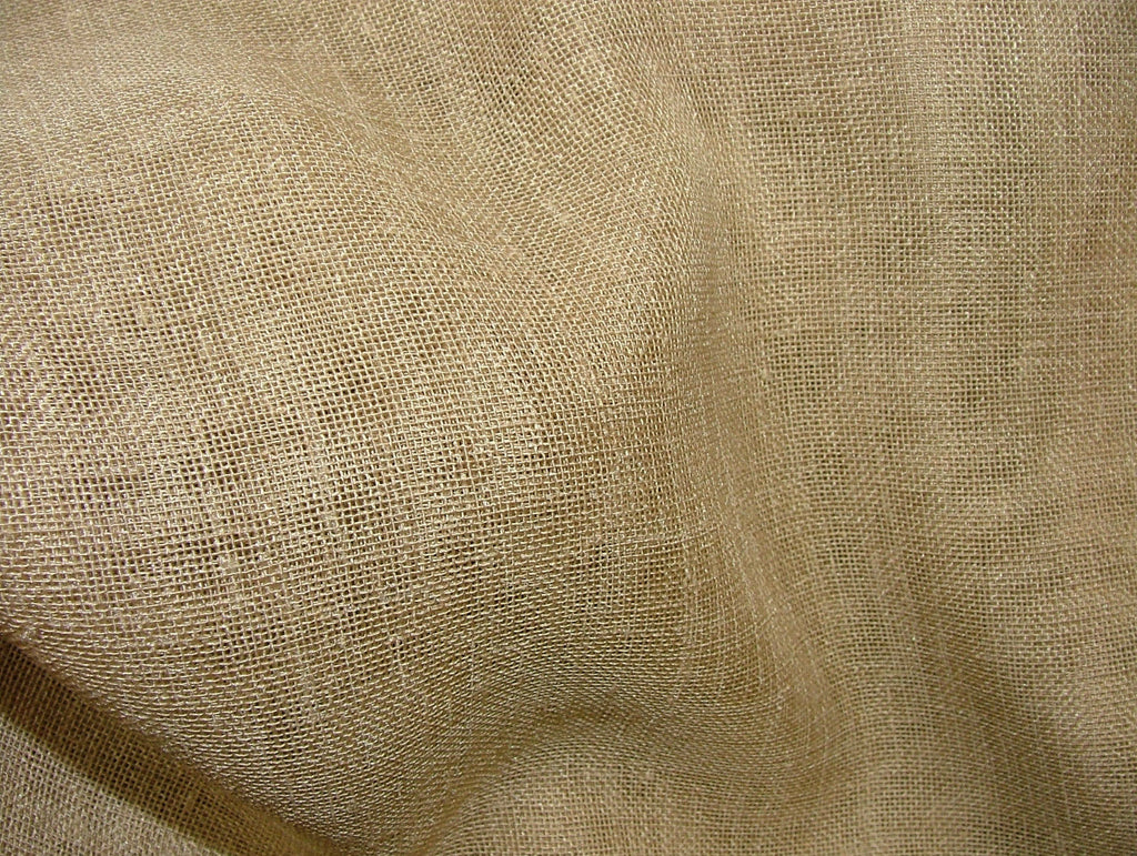 Linen Look Lead Weighted Voile Net Muslin Curtain Fabric Extra Wide 300cms