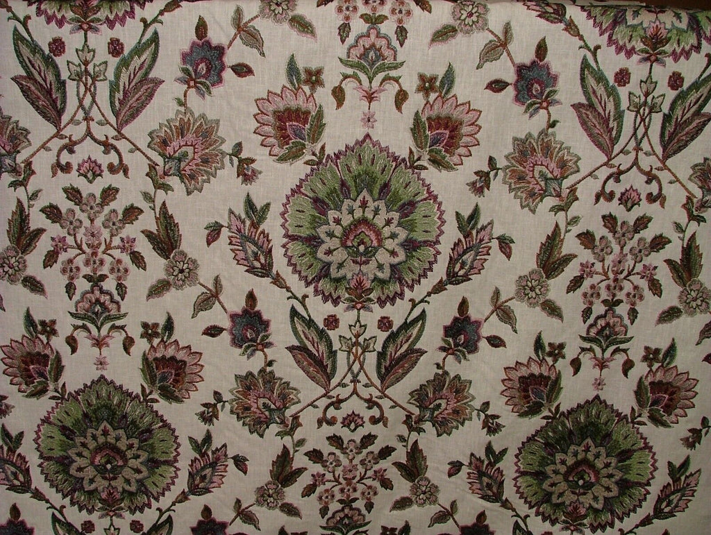 2.2 Metres iLiv Jaipuri Mulberry Embroidered Fabric Curtain Upholstery Cushion