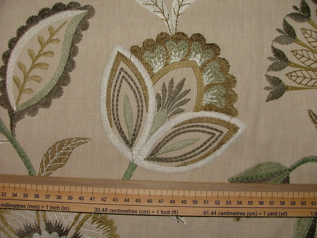 2.6 Metres iLiv Ophelia Thyme Embroidered Fabric Curtain Upholstery Cushion