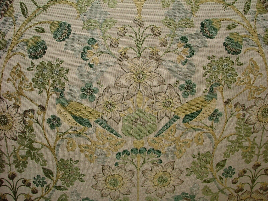 Morris Bird Antique Jacquard Fabric Ideal For Curtain Upholstery Cushion Throws