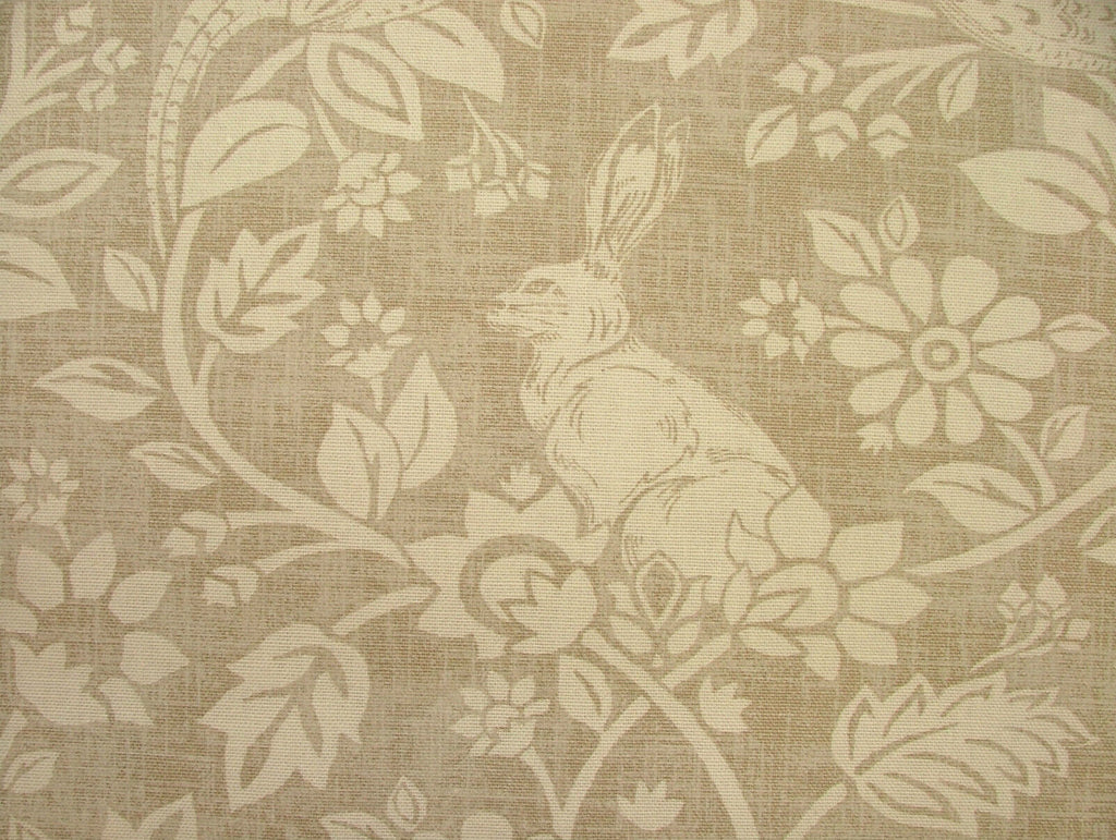 Heathland Hares And Game Birds Cotton Designer Curtain Blinds Upholstery Fabric