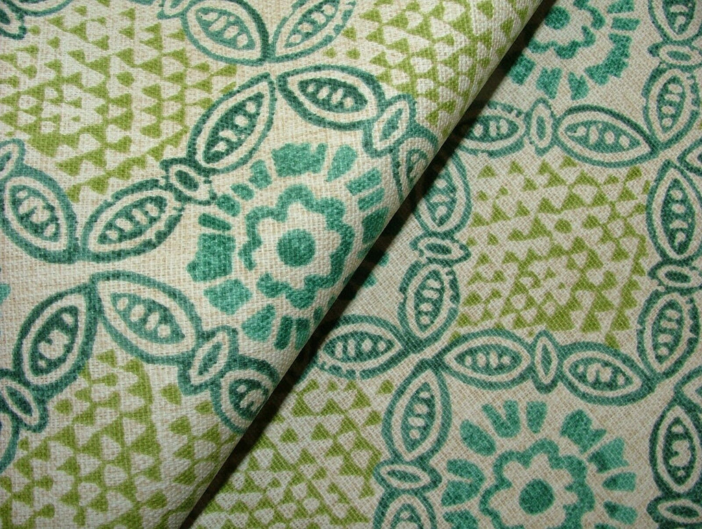 Grand Bazaar Opal Green Cotton Curtain Upholstery Cushion Roman Blind Fabric