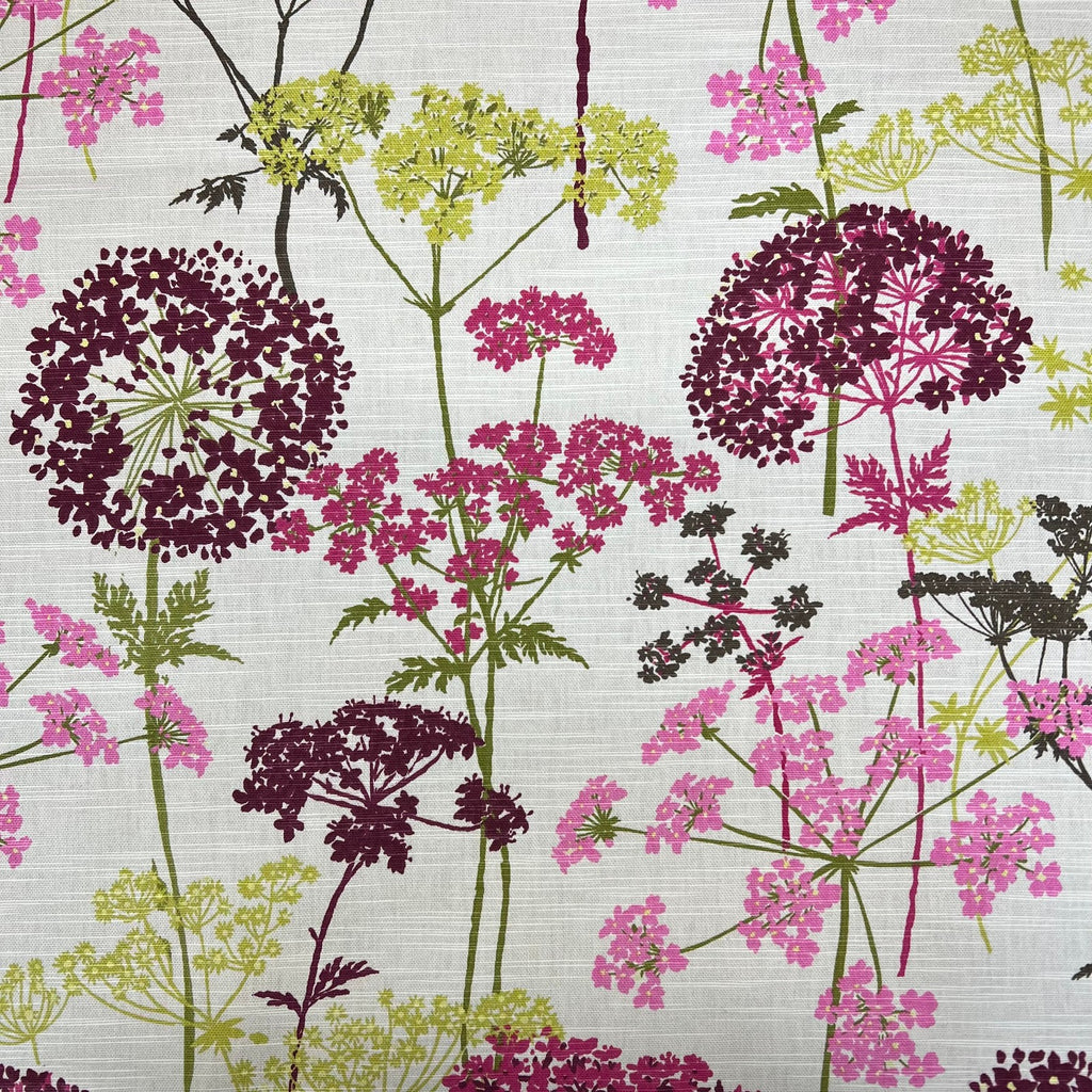 iLiv Cotton Curtain Fabric 5 Metres Hedgerow Magenta Upholstery Cushion Blind0