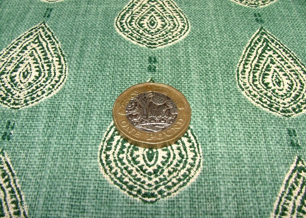 3.1 Metres iLiv Indo Forest Green Woven Cotton Fabric Cushion Curtain Upholstery