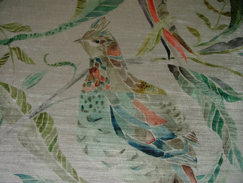 Pheasant Velvet Curtain Fabric Upholstery Cushion By VOYAGE MAISON 6.4 METRES15