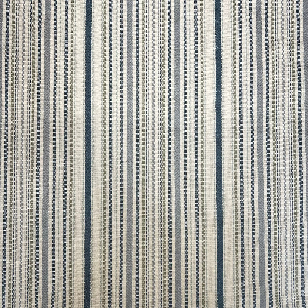 2.1 Metres iLiv Somerville Aqua Woven Stripe Curtain Upholstery Cushion Fabric