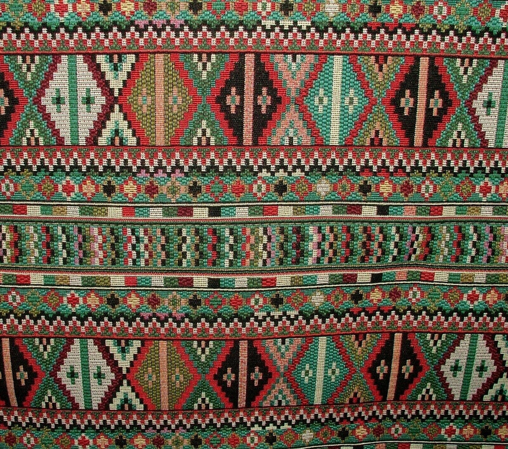 Navajo Indian Extra Thick Tapestry Fabric Curtain Upholstery Cushion Blanket Use