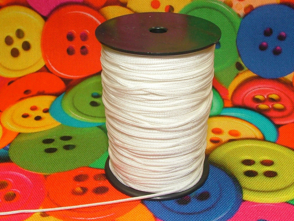 100 Metre Roll 1.2mm Cream Or White Roman Blind Cord - Curtain Making Supplies