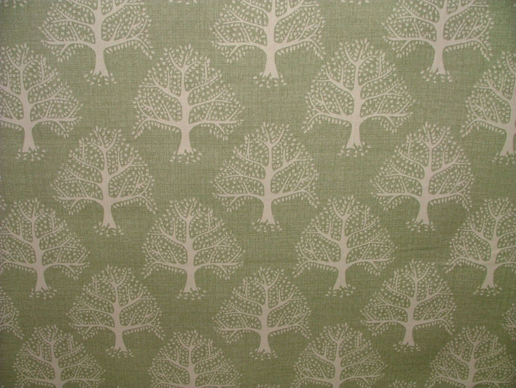 2.7 Metres Great Oak Tree Lemongrass Cotton Fabric Cushion Curtain Upholstery