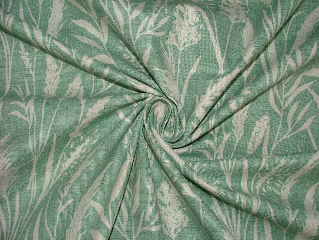 3.2 Metres iLiv Wild Grasses Jade Cotton Fabric Cushion Curtain Upholstery