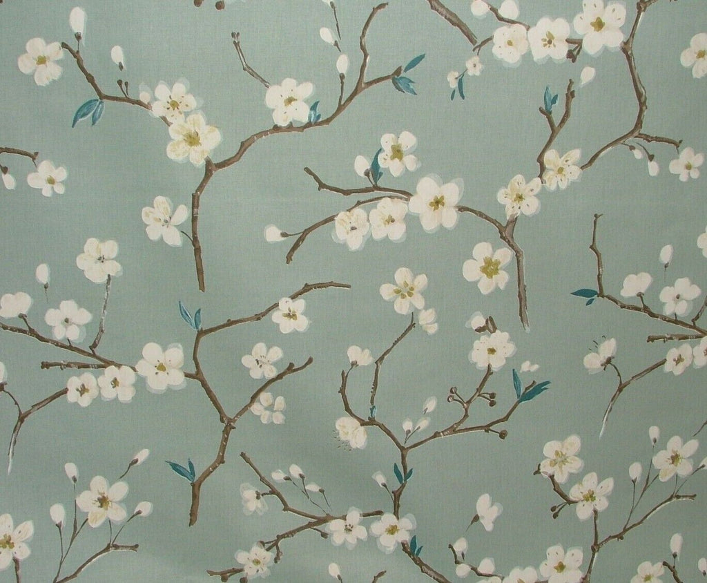 24 Metres Japanese Cherry Blossom Tree Cotton Fabric Curtain Blinds Upholstery