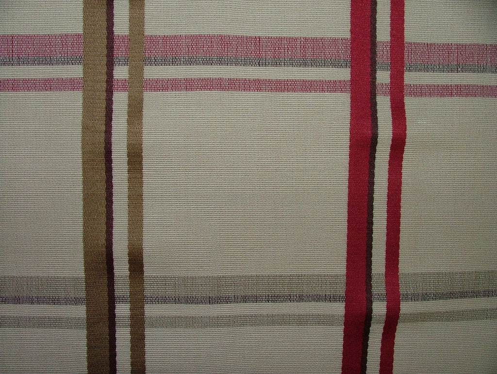 Romo Curtain Upholstery Fabric Quincey Redcurrant Woven Check - 14 Metres10