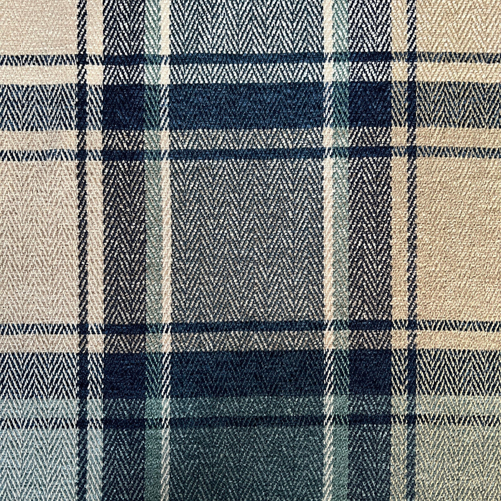 3.2 Metres iLiv Argyle Indigo Tartan Check Fabric Curtain Upholstery Cushion