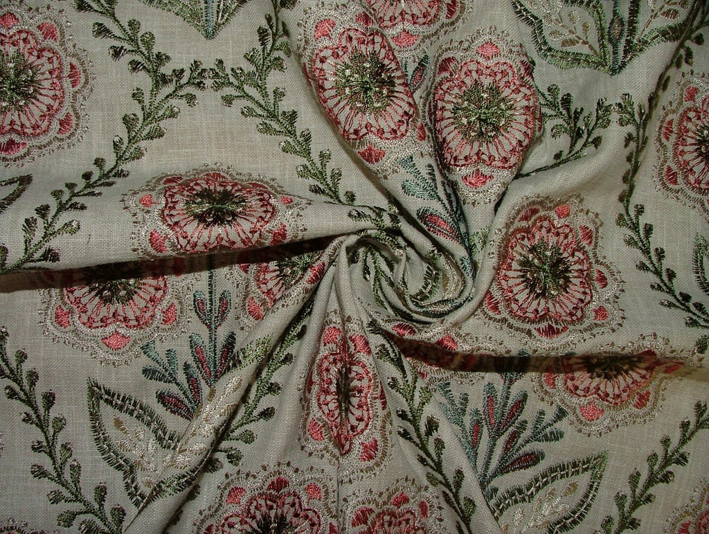 1.15 Metres iLiv Marcella Pine Embroidered Fabric Curtain Upholstery Cushion14