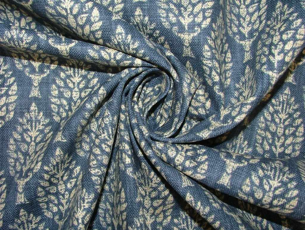 2.5 Metres iLiv Keble Sapphire Blue Cotton Fabric Cushion Curtain Upholstery