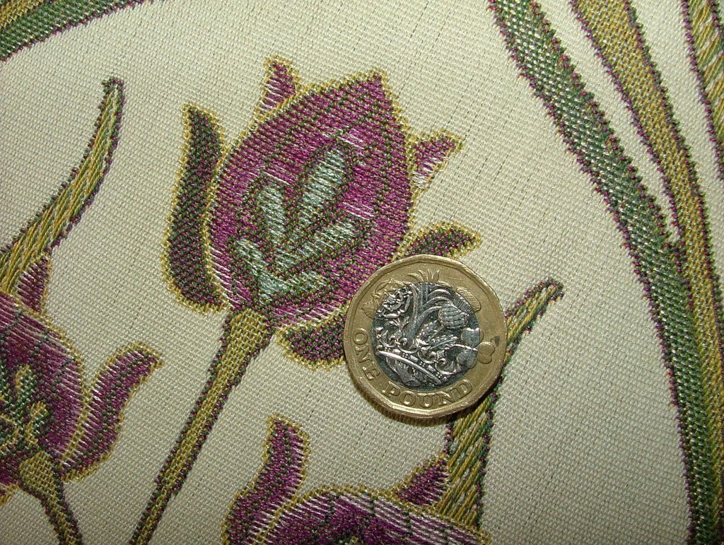 Art Nouveau Pugin Mulberry Woven Jacquard Curtain Upholstery Cushion Fabric