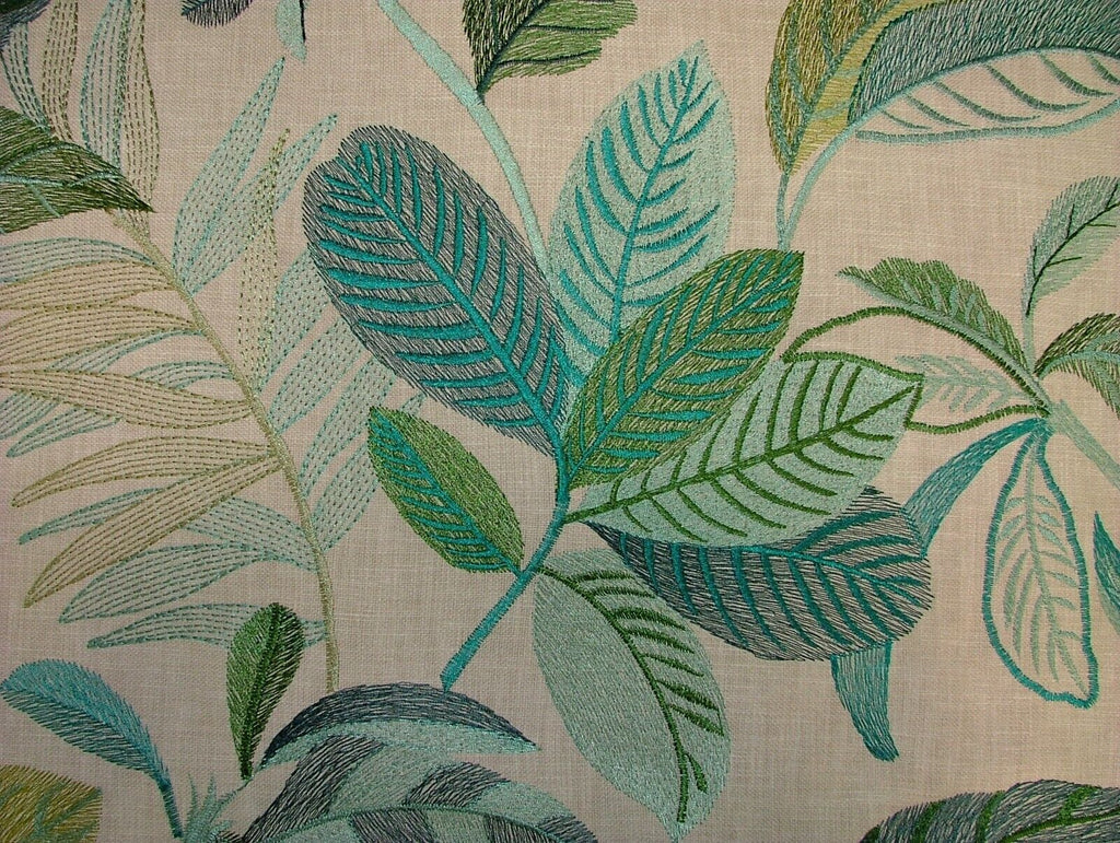 3 Metres iLiv Antigua Lagoon Embroidered Fabric Curtain Upholstery Cushion