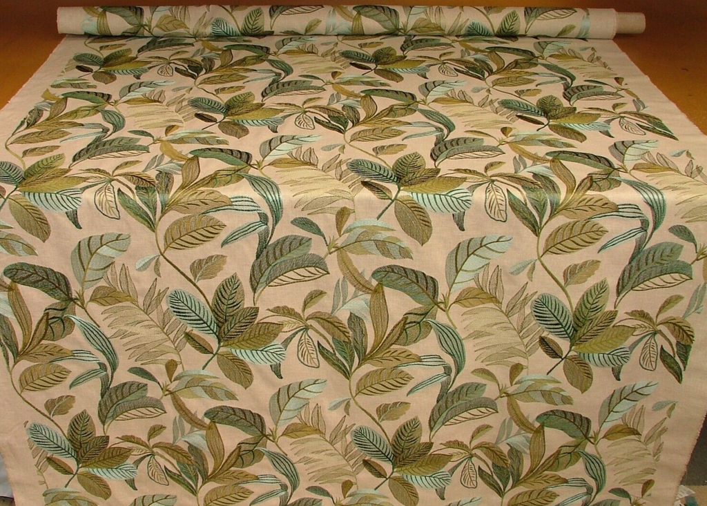 3.4 Metres iLiv Antigua Pistachio Embroidered Fabric Curtain Upholstery Cushion