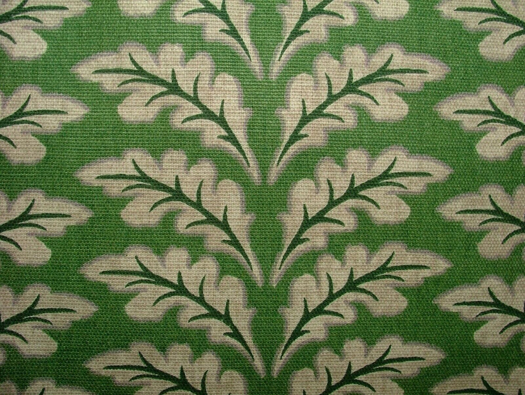 10 Metres Morris Leaf Forest Green Cotton Curtain Upholstery Roman Blind Fabric