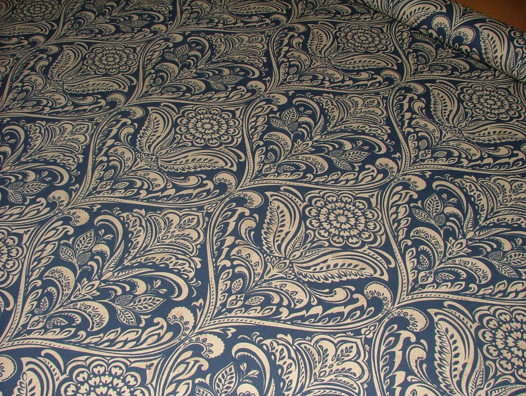 1.1m iLiv Hathaway Indigo Blue Cotton Curtain Upholstery Cushion Blind Fabric4