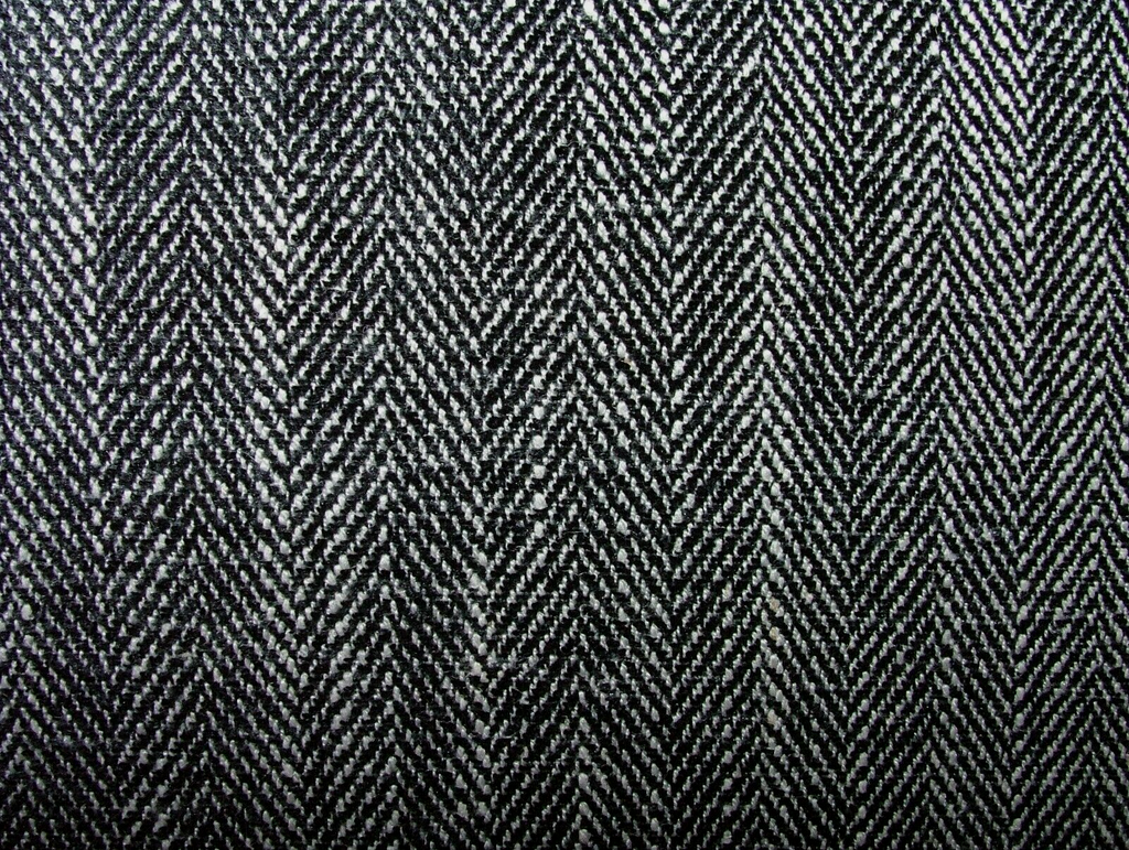 22 Metres Herringbone Black Linen Blend Curtain Upholstery Fabric RRP £616.00