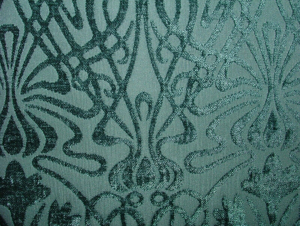 Art Nouveau Verdigris Thick Chenille Fabric Curtain Upholstery Cushion Blinds