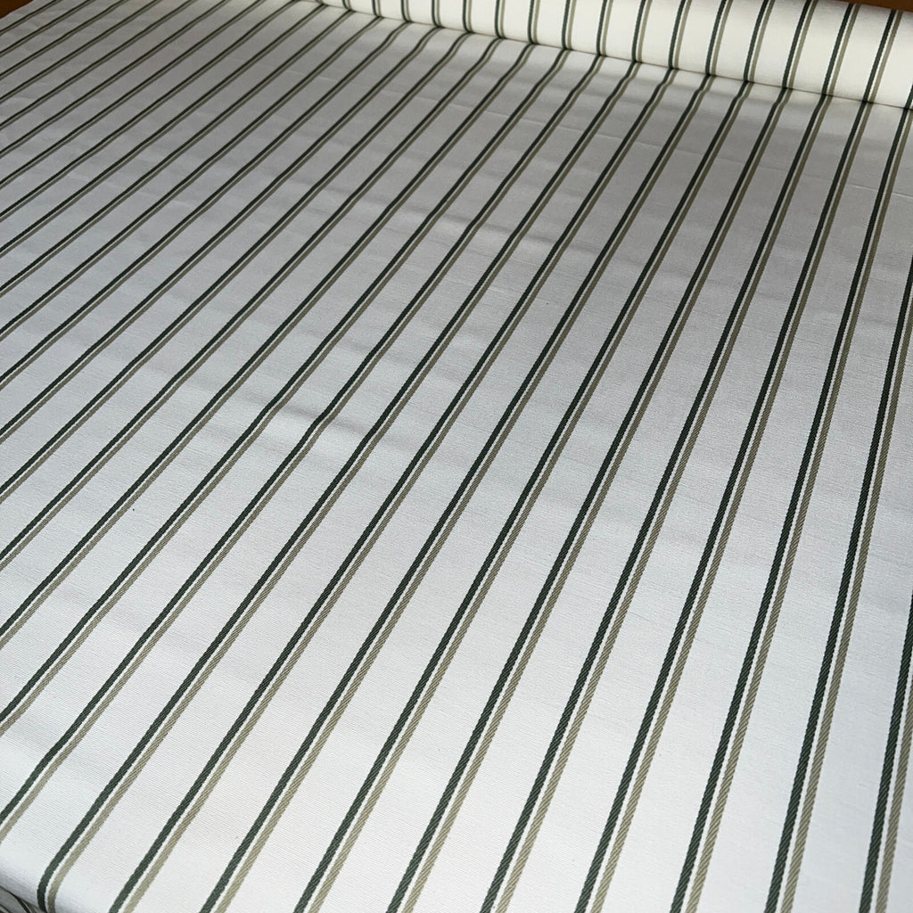 iLiv Woven Curtain Fabric 2.2 Metre Keene Olive Stripe Upholstery Cushion9