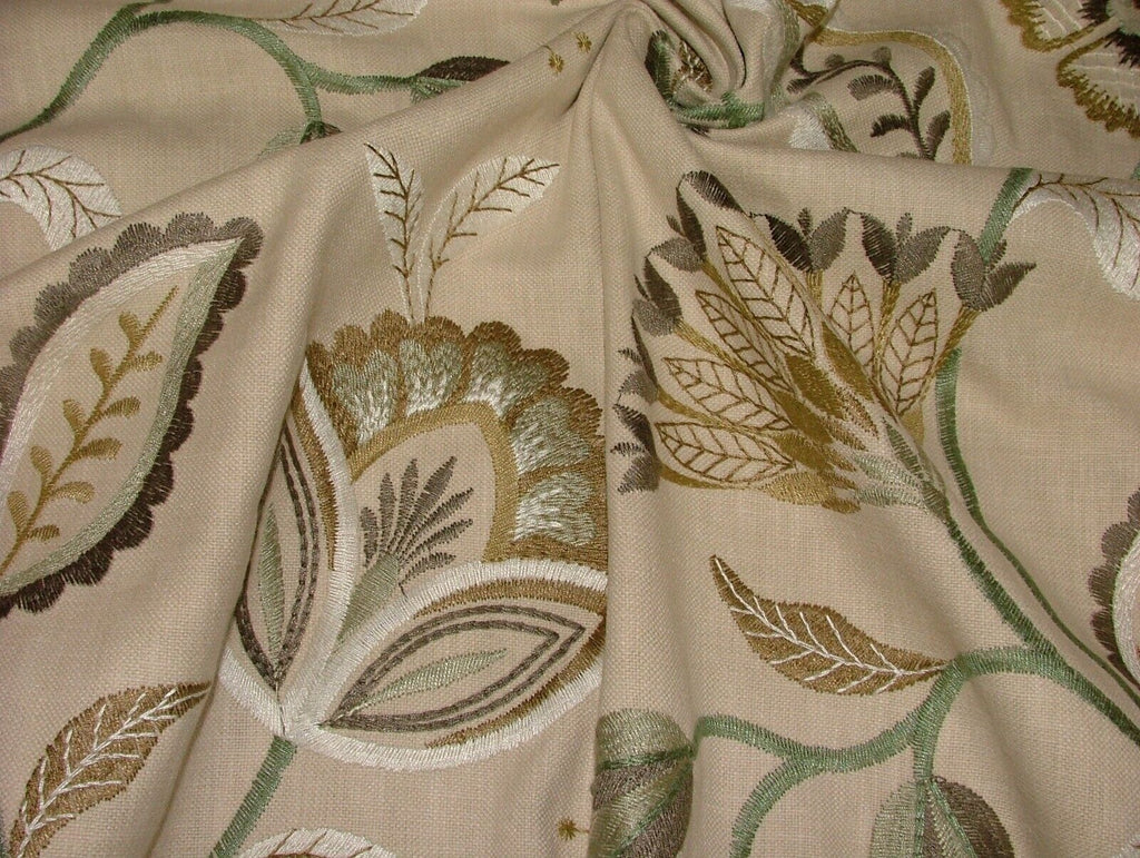 2.6 Metres iLiv Ophelia Thyme Embroidered Fabric Curtain Upholstery Cushion