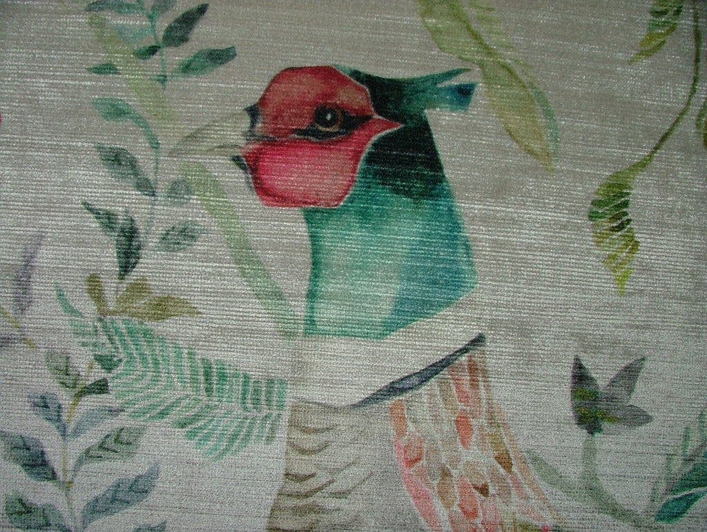 Pheasant Velvet Curtain Fabric Upholstery Cushion By VOYAGE MAISON 6.4 METRES12