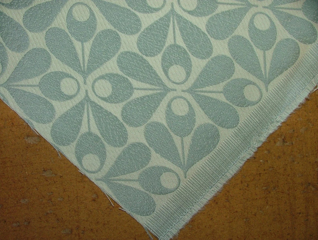 10 Metres Orla Kiely Woven Acorn Cup Blue Jacquard Curtain Upholstery Fabric3