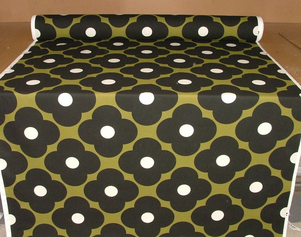 Orla Kiely Spot Flower Seagrass Cotton Curtain Cushion Bag Making Fabric