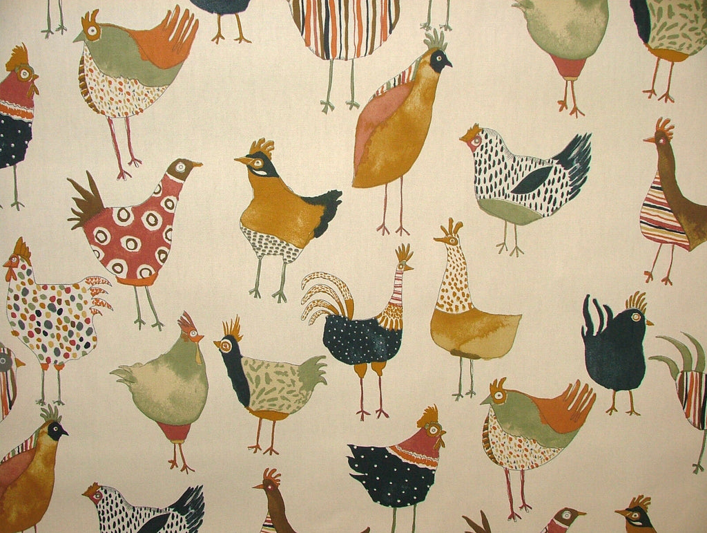 Prestigious Textiles Harriet Hens Fresh Cotton Curtain Blinds Upholstery Fabric