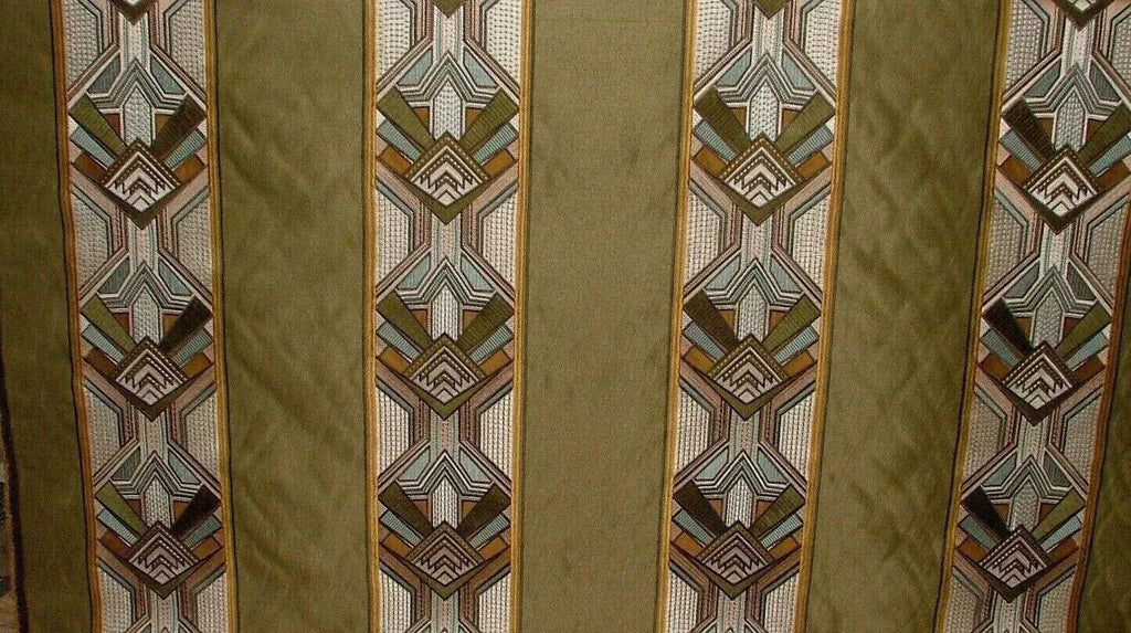 2 Metre Art Deco Embroidered Gatsby Jacquard Curtain Upholstery Cushion Fabric