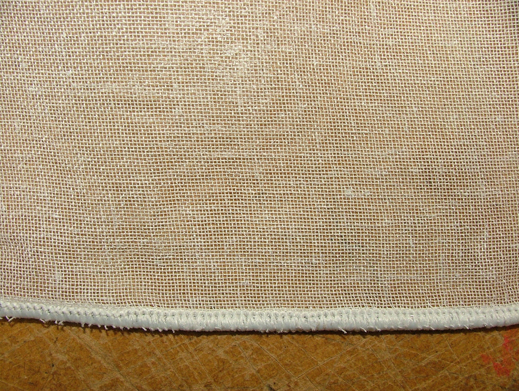 White Linen Look Lead Weighted Voile Net Muslin Curtain Fabric Extra Wide 300cms