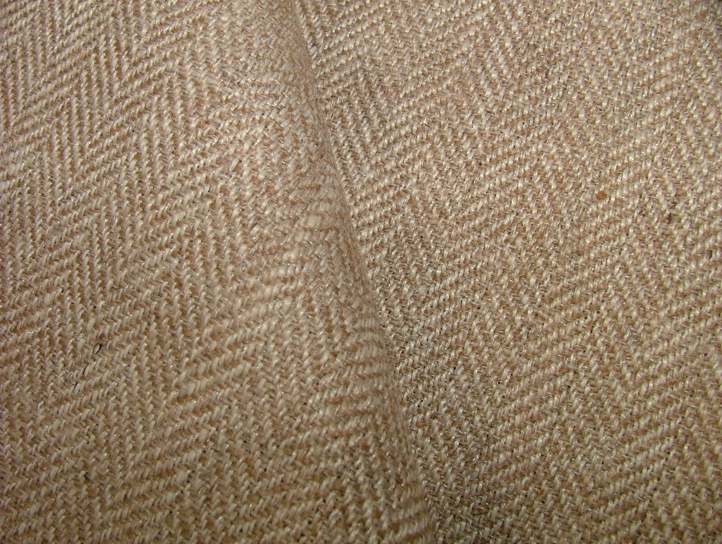 2.2 Metres iLiv Jacob Natural Herringbone Fabric Upholstery Cushion Curtain1