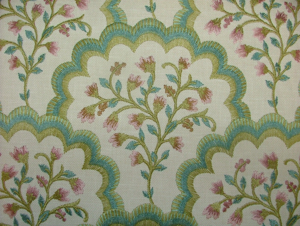 0.80 Metre Aquarius Orchid Premium Embroidered Fabric Curtain Upholstery Cushion0