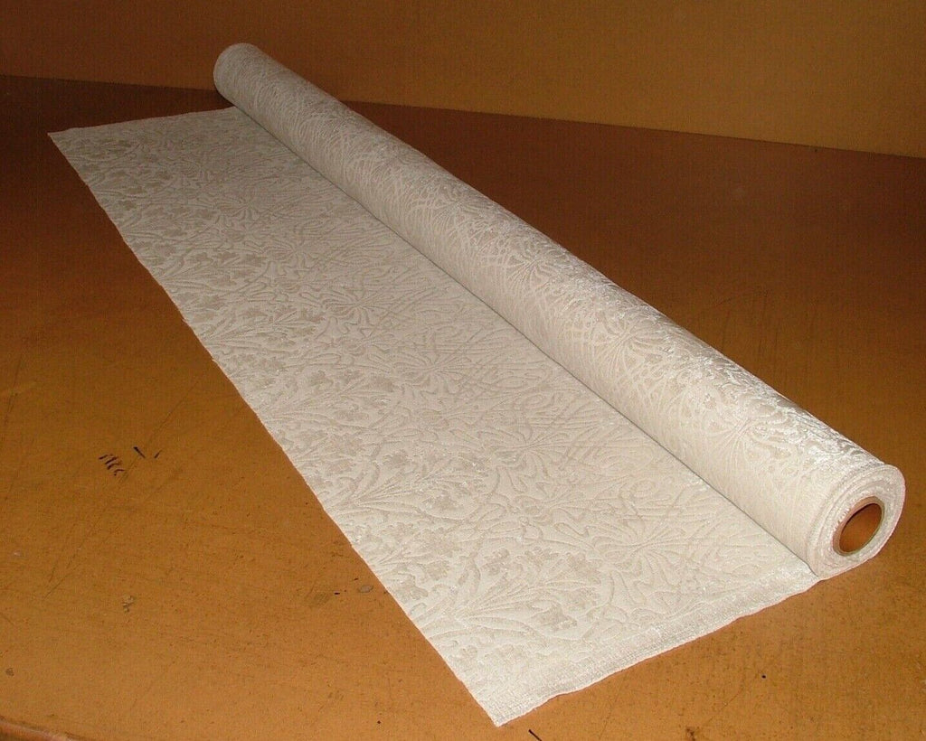 Art Nouveau Ivory Thick Chenille Fabric Curtain Upholstery Cushion Roman Blinds