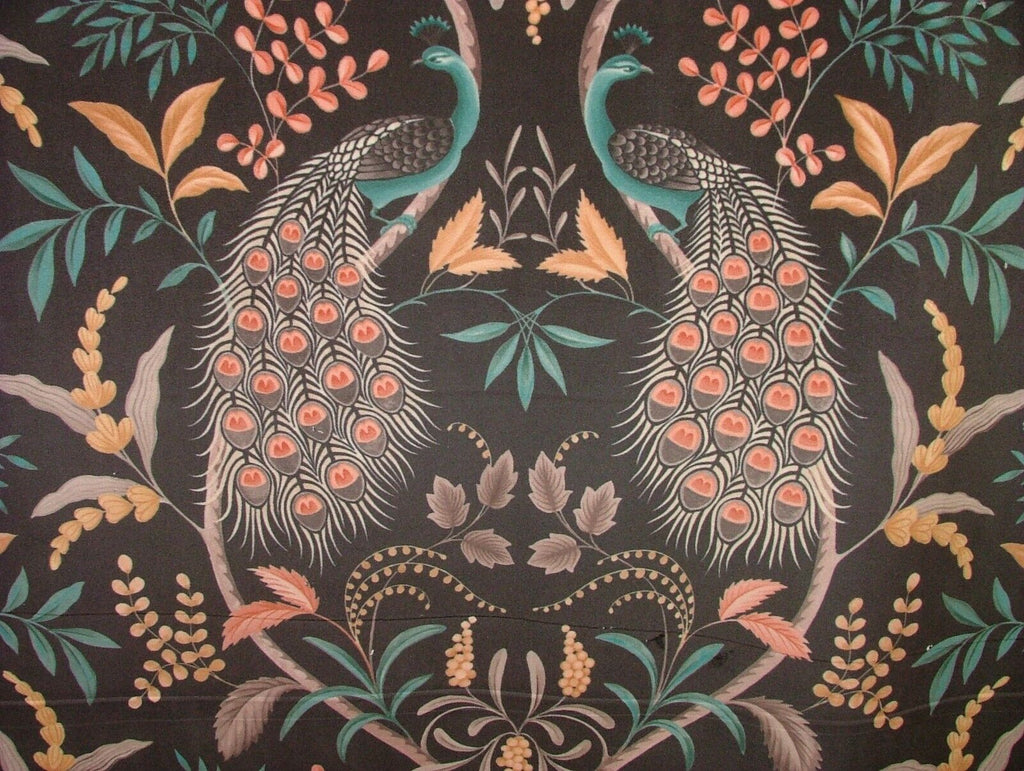 2.7 Metres iLiv Parvani Onyx Peacock Velvet Fabric Cushion Curtain Upholstery