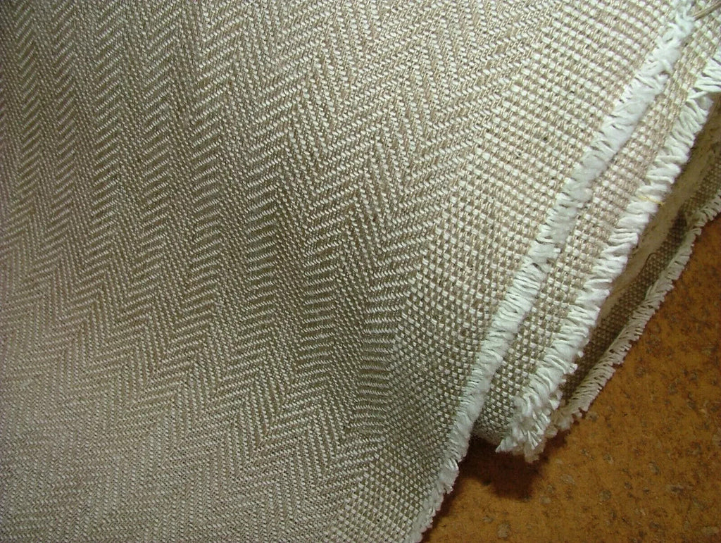 11 Metres Herringbone Stucco Linen And Cotton Curtain Romo Fabric RRP £324.50